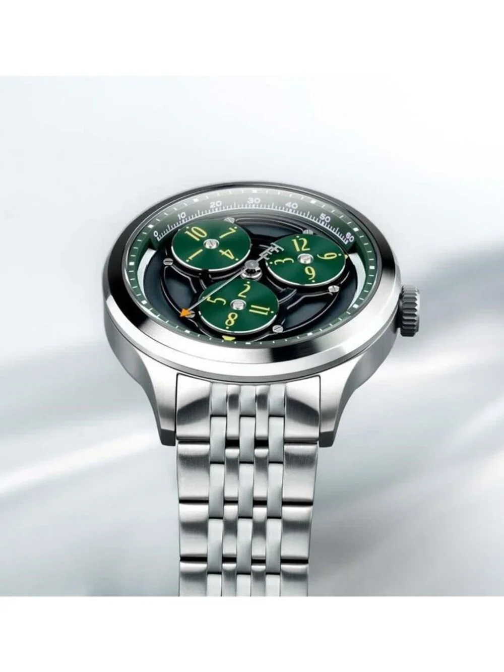 NWT Thomas Earnshaw Hexham Trisect Green Dial Men's Watch